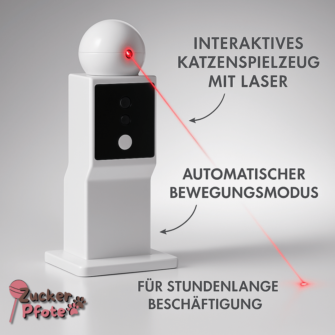 LaserFun Automatischer Laserpointer für Katzen – Interaktives Spielzeug mit 3 Modi & USB-Aufladung
