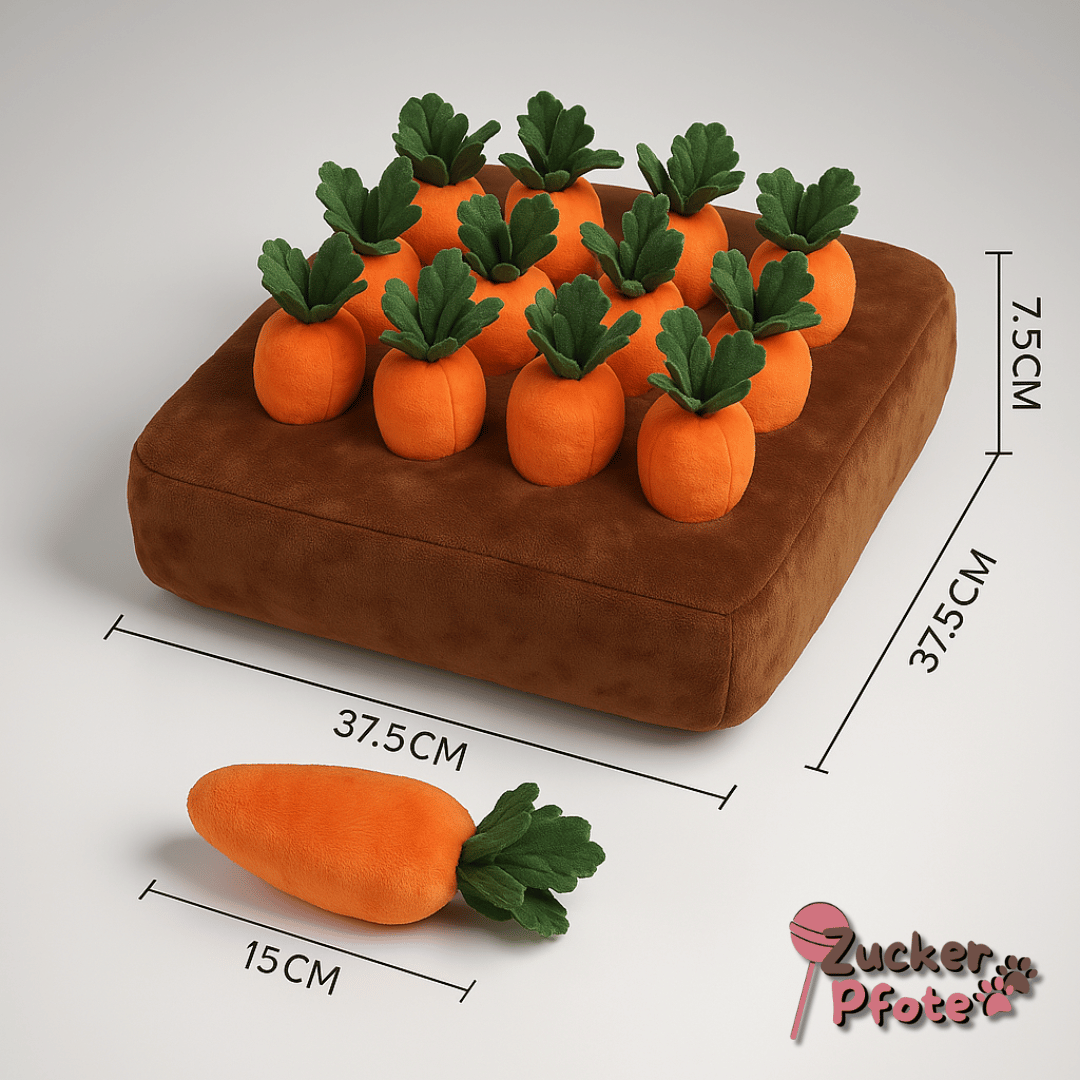 CarrotLand Schnüffelteppich – Intelligenzspielzeug für Hunde mit Karotten-Design