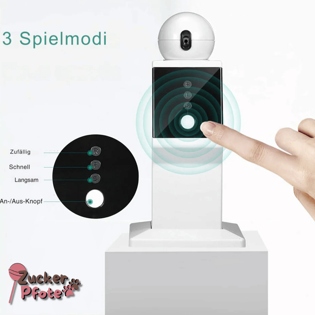 LaserFun Automatischer Laserpointer für Katzen – Interaktives Spielzeug mit 3 Modi & USB-Aufladung