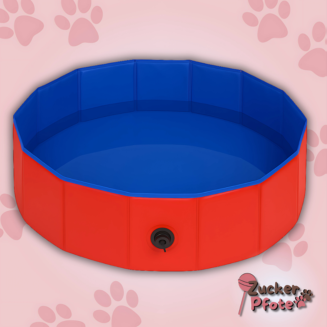 PawPool – Faltbarer Hundepool mit Ablassventil – 3 Größen für kleine & große Hunde