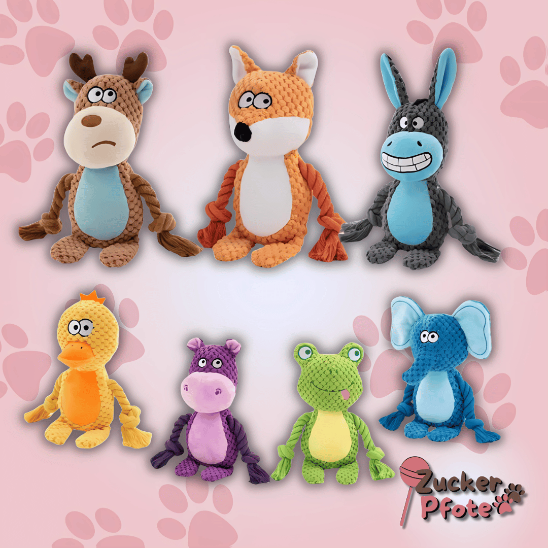 PawPlush - Plüsch Hundespielzeug mit Quietscher