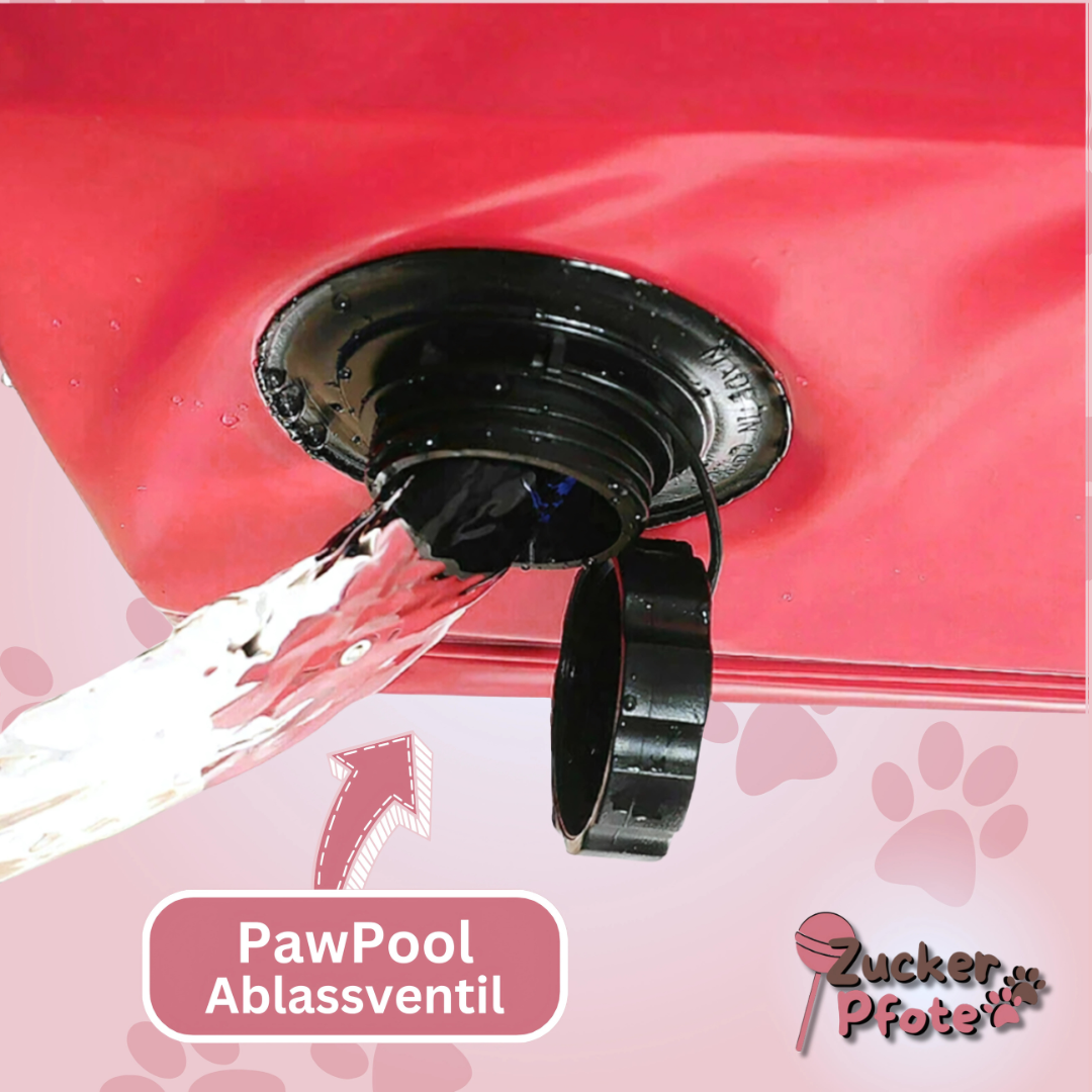 PawPool – Faltbarer Hundepool mit Ablassventil – 3 Größen für kleine & große Hunde