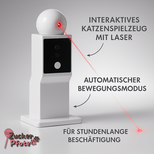 LaserFun Automatischer Laserpointer für Katzen – Interaktives Spielzeug mit 3 Modi & USB-Aufladung