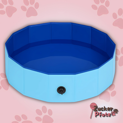 PawPool – Faltbarer Hundepool mit Ablassventil – 3 Größen für kleine & große Hunde
