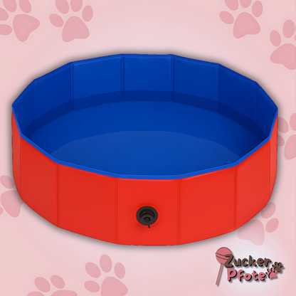 PawPool – Faltbarer Hundepool mit Ablassventil – 3 Größen für kleine & große Hunde